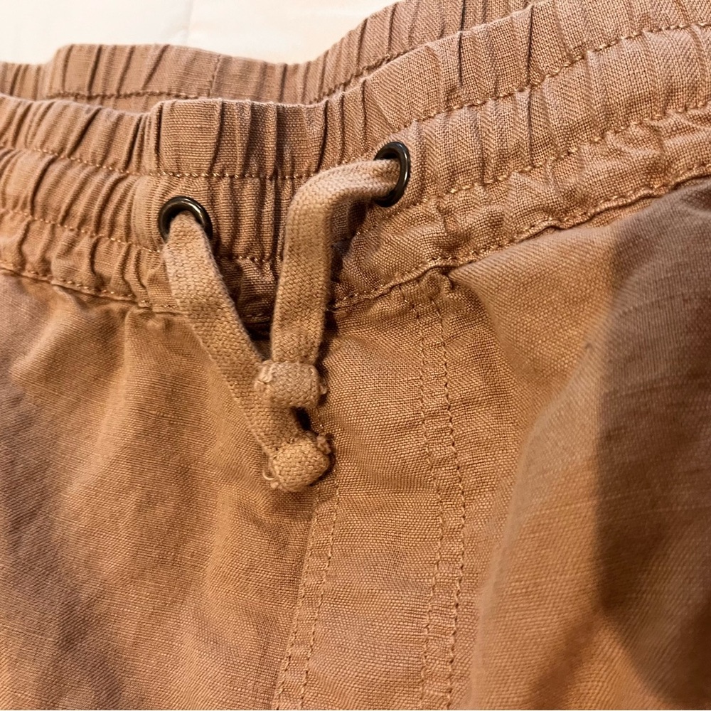 Lucky Brand Men’s Linen Blend 6” Shorts Tan Brown Drawstring Pull On XXL - Picture 2 of 10